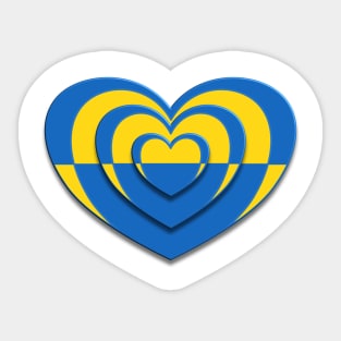 Stand For Ukraine Heart Sticker